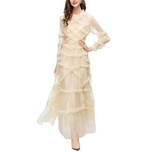 burryco maxi dress Burryco Maxi Dress In White
